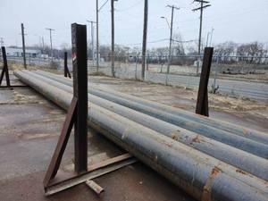 lot 50377 image: (2) A Frame Industrial Steel Support Racks&nbsp