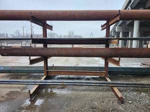 lot 50386 image: Industrial Steel Pipe Storage Rack System&nbsp
