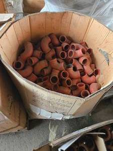 lot 50407 image: Vintage Clay Sewer Pipe Fittings Lot