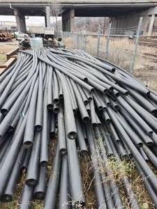 lot 43961 image: (35) 50ft Lot of Industrial Black Rubber Pipes