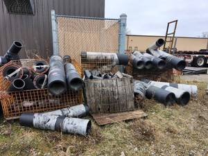 lot 43965 image: Large Industrial HDPE Pipe Lot with IBC Tote