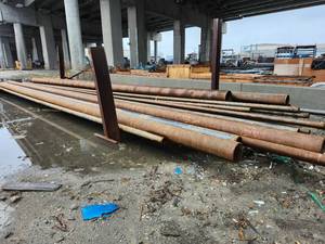 lot 50151 image: (1) 45ft, 8-inch Industrial Steel Pipe