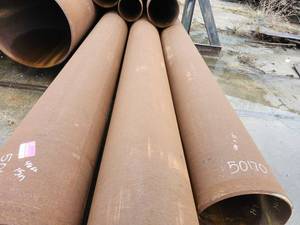 lot 50173 image: (1) 40ft Industrial Steel Pipes - 16 Inch Diameter