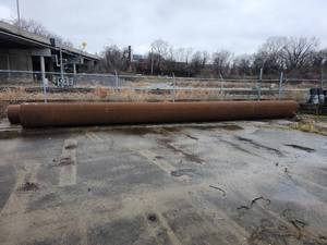 lot 50176 image: (1) 37-Foot Industrial Steel Pipe - 29-inch Diameter