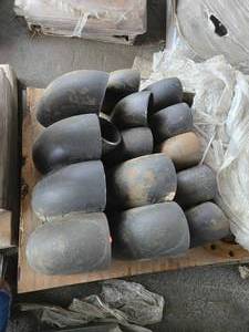 lot 50441 image: 90-Degree Steel Pipe Elbows - 6-inch Industrial Grade