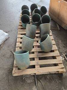 lot 50456 image: Industrial Steel Pipe Elbows - 45 Degree Angle