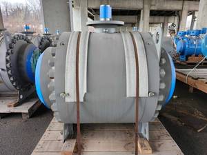 lot 50484 image: (1) Flowserve Valbart 20 Class 600 Trunnion Mounted Ball Valve