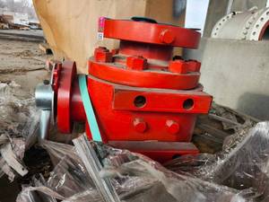 lot 48058 image: Industrial Red Pipe Flange Assembly