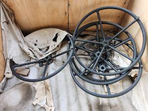 lot 48093 image: (5) Industrial Steel Wheels