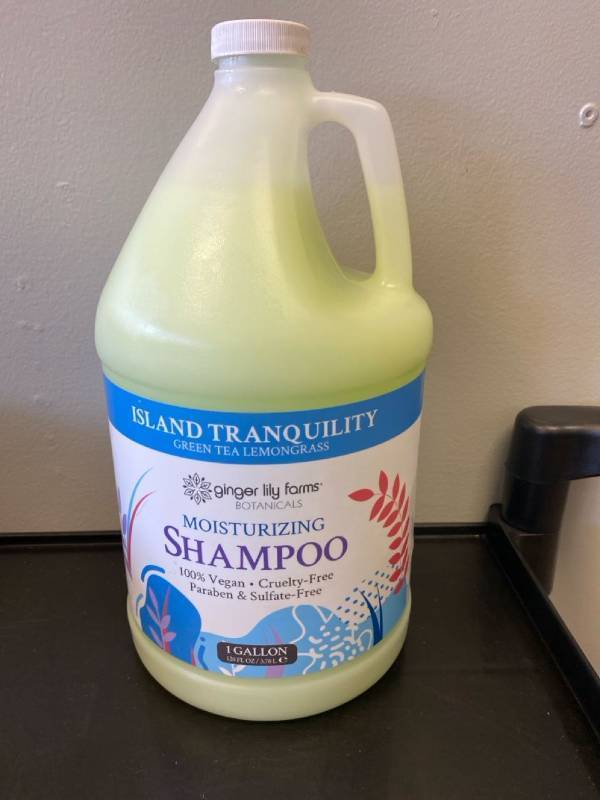 lot 2459 image: Ginger Lily Farms- Island Tranquility Moisturizing Shampoo- 1 Gallon