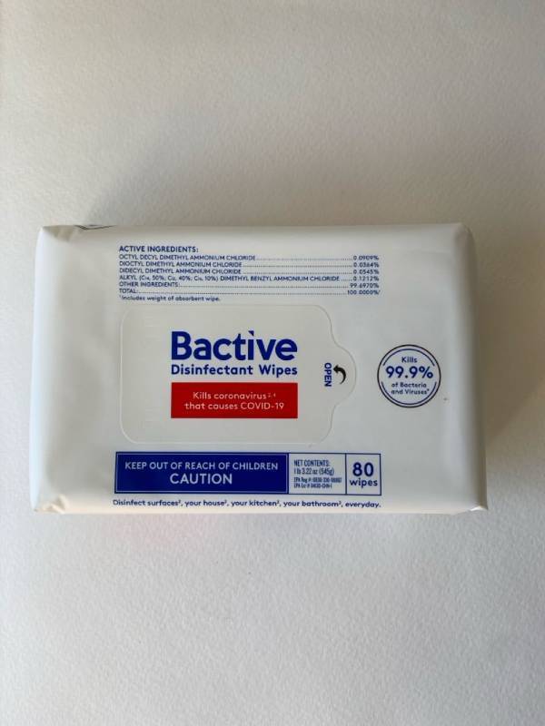 lot 2471 image: Bactive disinfectant wipes