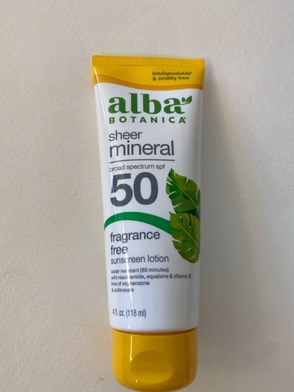 lot 2497 image: Alba Botanica Mineral Sunscreen Lotion, Broad Spectrum SPF 50 Sunscreen, Water Resistant and Biodegradable, 4 fl.