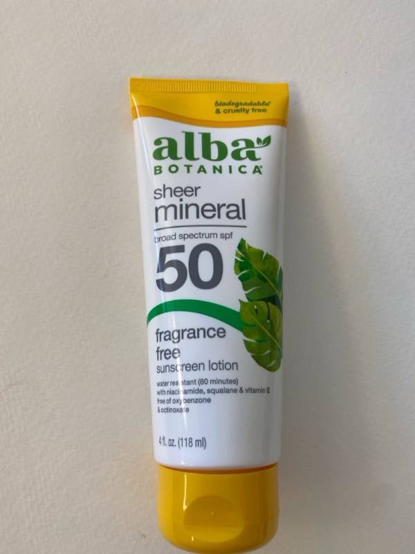 lot 2498 image: Alba Botanica Mineral Sunscreen Lotion, Broad Spectrum SPF 50 Sunscreen, Water Resistant and Biodegradable, 4 fl.