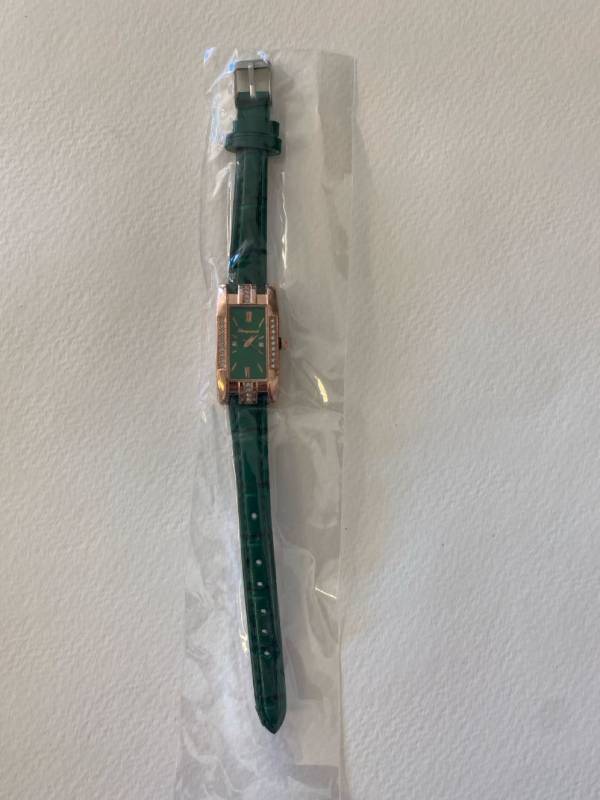 lot 2504 image: Dark Green Square base fashion watch- Factory sealed