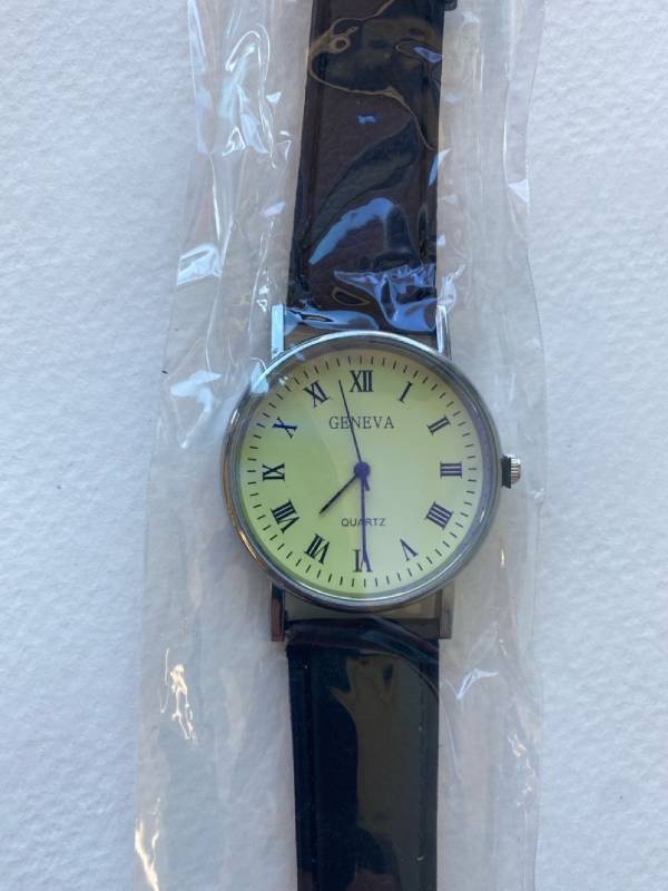 lot 2508 image: Geneva Black and silver fashion watch- Factory sealed