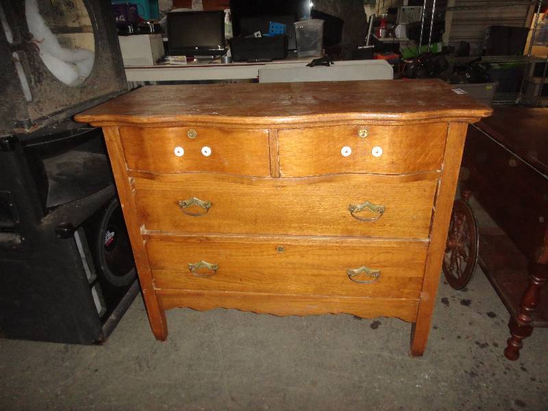 Antique Bow Front Dresser Subsurface 190