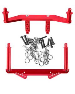 lot 12038 image: ARRCat Upgrades Parts Front Rear Body Mount for 110 Slash 2WD,Rustler VXL 2WD,Stampede VXL 2WD,Nitro Slash,Nitro Rustler,Ford F-150 Raptor,Aluminum Body Mount wBody Posts,Replace 1914R,Red
