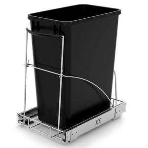 lot 12040 image: Tanamu Pull Out Trash Can Under CabinetUnder Sink Slide Out Garbage for KitchenRequires 13 W X 18 D Minimum CabinetsChrome Adjustable for 7-10 Gallon Trash Can