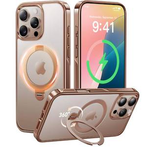 lot 12048 image: CASEKOO Desert Titanium for iPhone 16 Pro Max Case with 360° Spin Magnetic Stand Compatible with Magsafe16FT Military Protection Polished for iPhone 16 ProMax Case with Stand Ring 6.9, Rose Gold