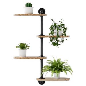 lot 12058 image: LEIFEOSH Rotating Window Plant Shelves 4 Tier Plant Display Holder Wall Mounted Plant Holder Window Sill Shelf for Plants Indoor Simple and Functional Swivel Plant Shelf to Decorate Your Space