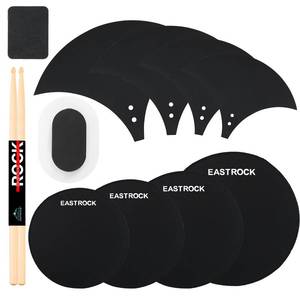 lot 12064 image: EASTROCK Drum Mute Pads Set 11 Pieces With Cymbal Pad  Hi hats Set Pad, Foam Drum Silencer Pads, Fit 10�, 12�, 14�, 16 (drumcymbal pad-11 pack standard set)
