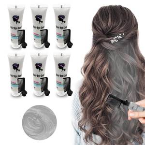 lot 12082 image: Temporary Grey Hair Dye Wax for Kids - Vibrant Colors for Halloween Parties and Dark Hair Tones