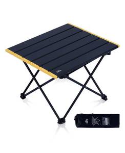 lot 12084 image: iClimb Ultralight Compact Camping Folding Table with Carry Bag (Black - S)
