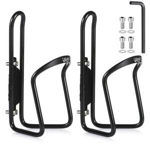 lot 12091 image: UShake Water Bottle Cages, Basic MTB Bike Bicycle Alloy Aluminum Lightweight Water Bottle Holder Cages Brackets(2 Pack- Drilled Holes Required)