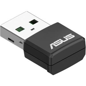 lot 12092 image: ASUS AX1800 Dual Band WiFi 6 USB Adapter, WiFi 6, 802.11ax, WPA3 Network Security, 5GHz frequency band, Compact size (USB-AX55 Nano)