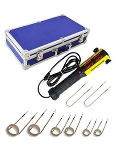 lot 12098 image: Magnetic Induction Heater Kit - 1000W 110V Hand Held Automotive Heat Tool For Rusty Screw Removing with 8 Coils and Box - Retail $200.03