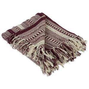 lot 12121 image: DII Braided Striped Decorative Throw Blanket, 50x60, BlackBerry