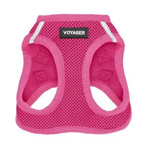 lot 12124 image: Voyager Step-in Air Dog Harness - All Weather Mesh, Reflective, No Pull Harness for Small, Medium Dogs, Cats - Secure with Hook & Loop Fastener, Buckle, Double D-Rings - Fuchsia, M
