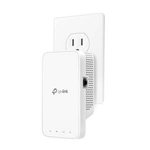 lot 12134 image: TP-Link AC1200 WiFi Range Extender (RE330), Covers Up to 1500 Sq.ft and 25 Devices, Dual Band Wireless Signal Booster, Internet Repeater, 1 Ethernet Port, White