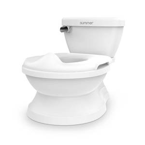 lot 13994 image: Summer Infant by Ingenuity My Size Potty Pro in White, Toddler Potty Training Toilet, Lifelike Flushing Sound, for Ages 18 Months, Up to 50 Pounds