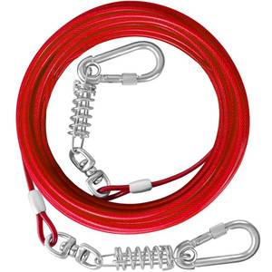lot 14010 image: HaiYUAN Dog Tie Out Cable 1015202530FT Dog Run Cable Rosy PinkBluePurpleSilverRedGreenYellowTie Out Cable for Large Dogs Heavy Duty for Outside Hold Large Dogs Up to 250LBS