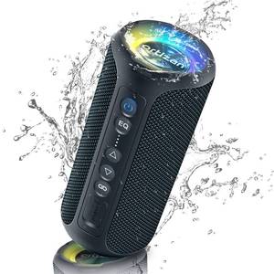 lot 14013 image: Ortizan Bluetooth Speakers, 40W Loud Stereo Portable Wireless Speaker, IPX7 Waterproof Shower Speakers with Outdoor BassLED LightBT5.3TF CardAUX, Gift Ideas (Navy)