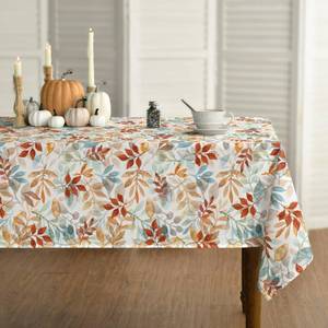 lot 14023 image: Horaldaily Fall Tablecloth 52x70 Inch, Thanksgiving Autumn Harvest Orange Blue Watercolor Leaf Table Cover for Party Picnic Dinner Decor