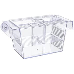 lot 14029 image: Pawfly Aquarium Fish Breeding Box Acrylic Hatchery Incubator Tank with Suction Cups Medium Isolation Box for Baby Fish Shrimp Betta and Guppy