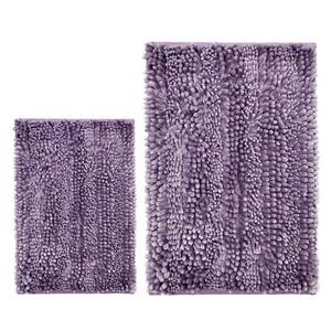 lot 14035 image: RULLENY Bathroom Rugs Set 2 Pieces, Chenille Bathroom Mats Non-Slip Shower Rug Carpet Floor Mats, Super Absorbent Washable Bath Rug Sets with Non Slip Backing, 20 x 31 Plus 16 x 24, Light Purple