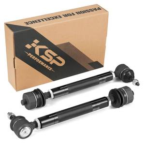 lot 15506 image: KSP Heavy Duty Tie Rod Ends Kit for Silverado Sierra 2500 3500 2001-2010 4WD, 0-6 Adjustable Tie Rod Kits Compatible With Chevy GMC, 2pcs Lower Tie Rod Kit Repalce OE Inner and Outer Tie Rod Assembly - Retail $199.99