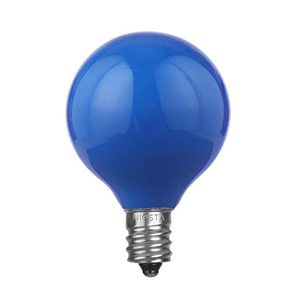 lot 15507 image: NIOSTA 25pack Opaque Blue G40 Replacement Bulb,5W Incandescent Filament and E12 Candelabra Base,Decorative Ceramic Bulb for Patio String Lights
