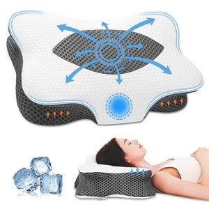 lot 15524 image: Anvo Cervical Pillow for Neck Pain Relief - Neck Pillows for Pain Relief Sleeping - Cervical Memory Foam Pillows for Neck Pain - Ergonomic Pillow for Side Back Stomach Sleeper-Grey Queen Firm