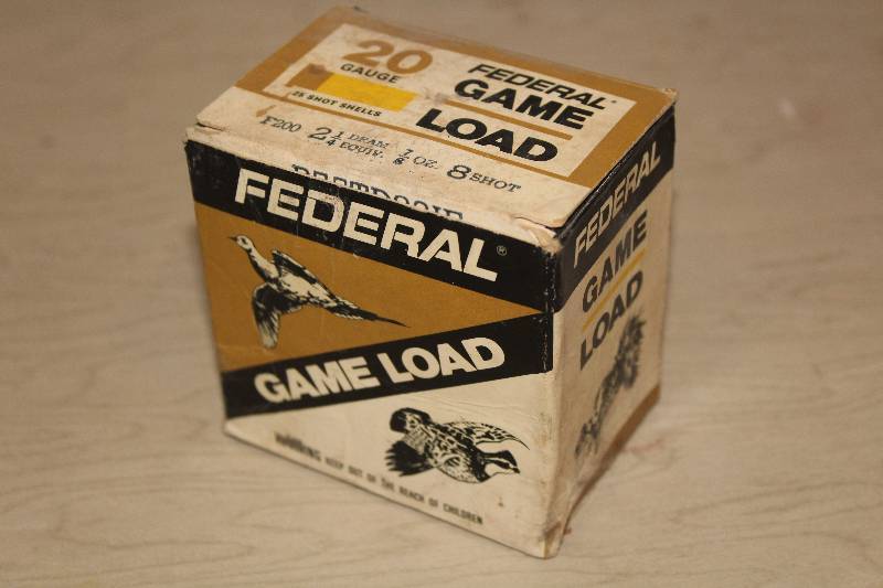 lot 7716 image: Box of 20 Gauge Shotgun Shells