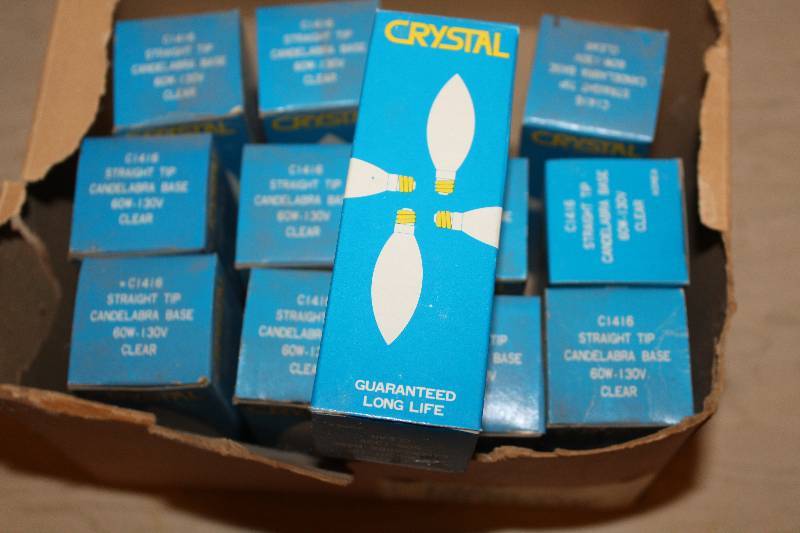lot 7739 image: Lot of 12, 60 Watt Candelabra Base Light Bulbs