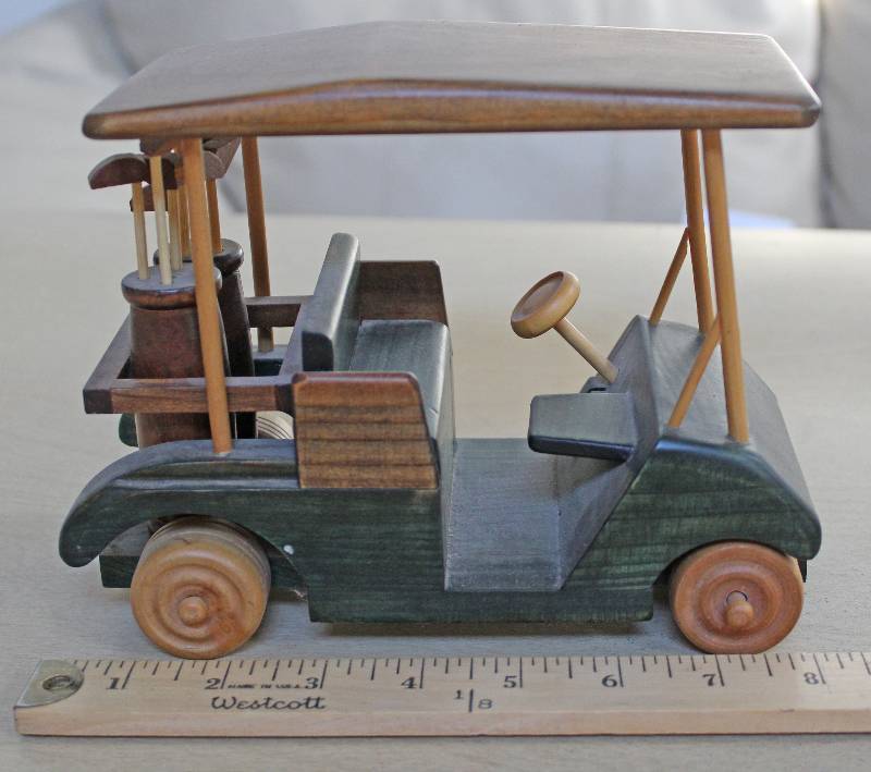 lot 8100 image: Wooden Golf Cart- How Cool