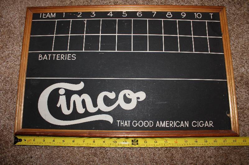 lot 7753 image: Cinco Cigar- How Neat Torn Around Staples On Back- Check it Out