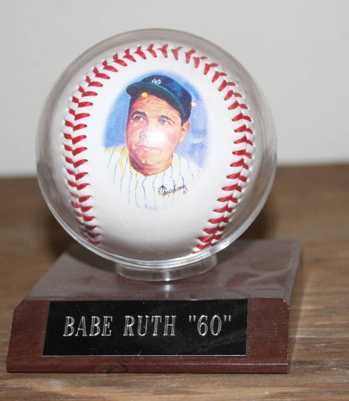 lot 7763 image: Babe Ruth 60- Limited Edition Collectors Ball- WOW