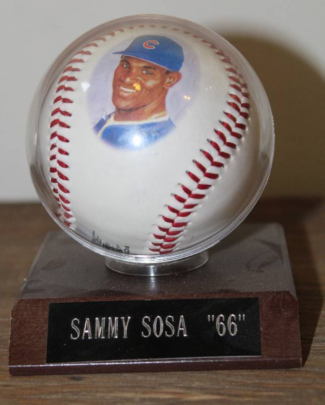 lot 7770 image: Sammy Sosa 66- Limited Edition Collectors Ball- Check it Out