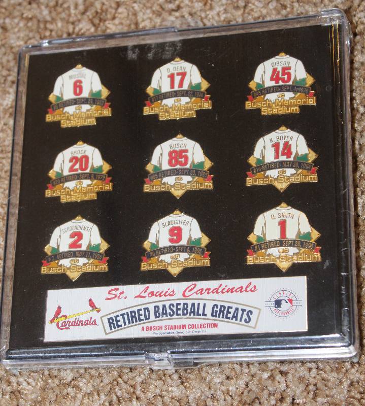 lot 7772 image: St. Louis Cardinals Retired Baseball Greats- Unopened
