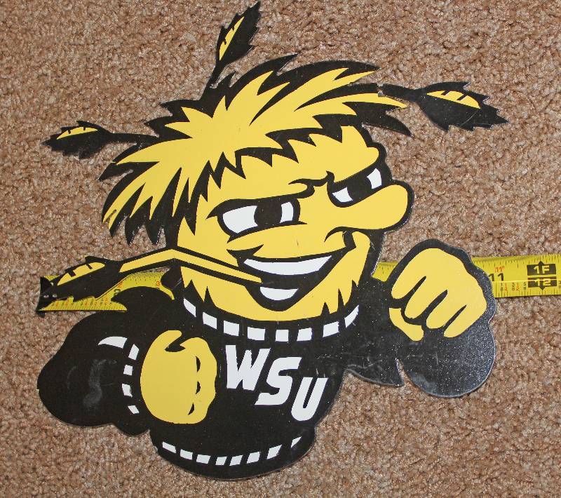 lot 7778 image: WuShock Paint on Steel Cut Out- Perfect for Any WSU Fan